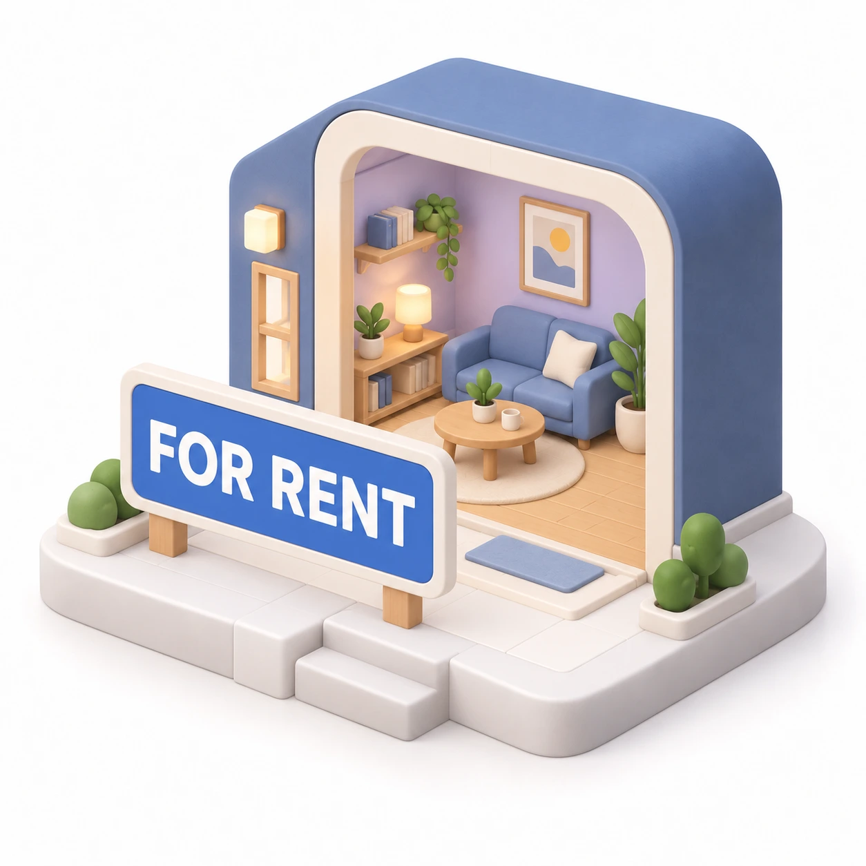 A new Ziroom with a for-rent sign
